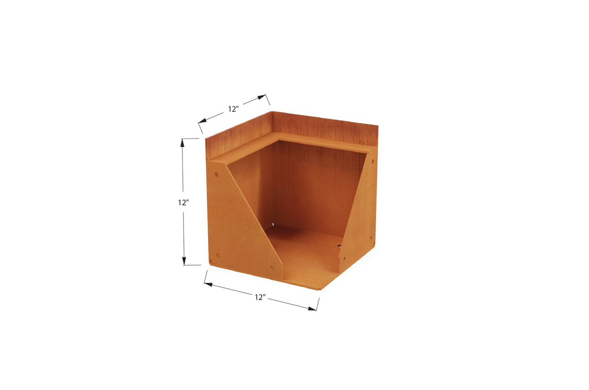 Corten Steel Tall Corner Edging - 12" to 24" H