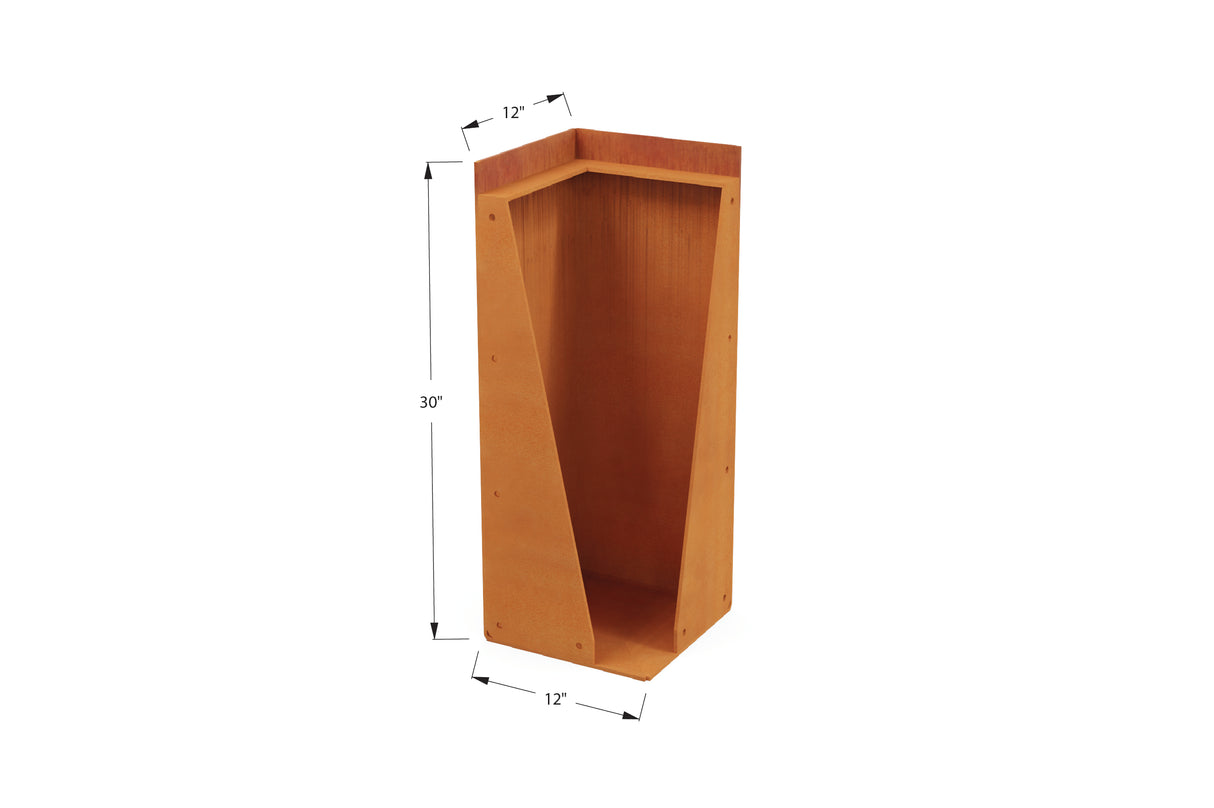 Corten Steel Tall Corner Edging - 30" to 36" H