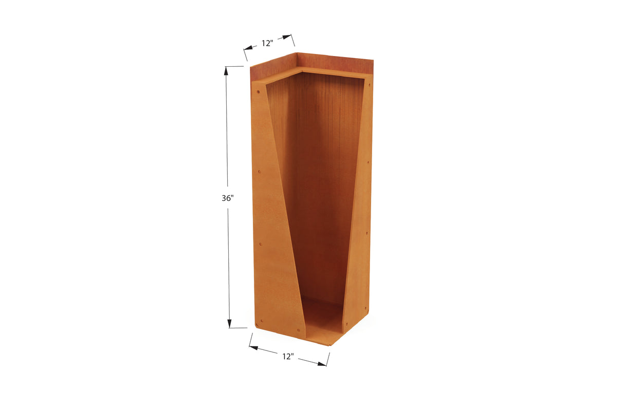 Corten Steel Tall Corner Edging - 30" to 36" H