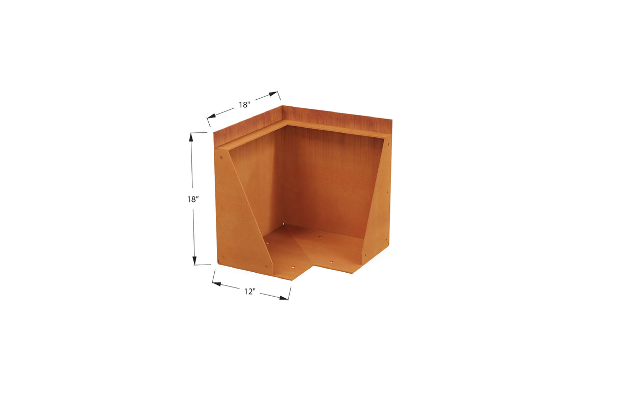Corten Steel Tall Corner Edging - 12" to 24" H