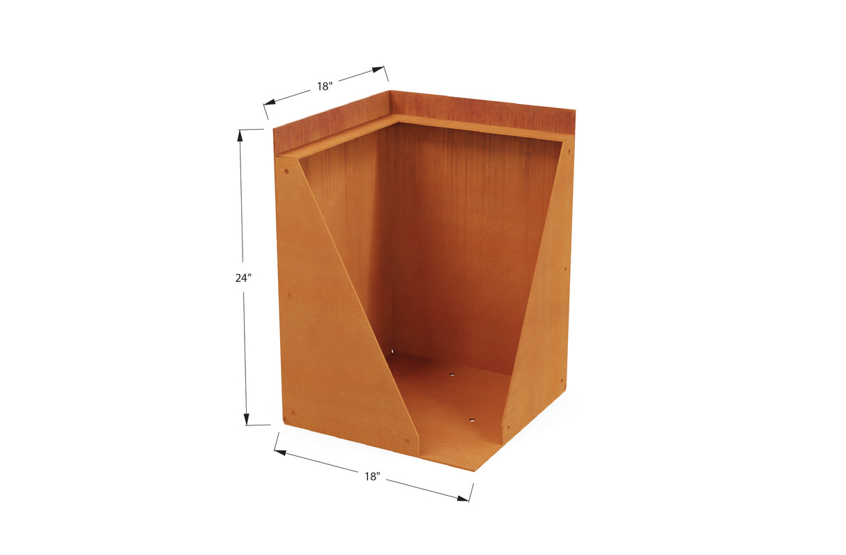 Corten Steel Tall Corner Edging - 12" to 24" H