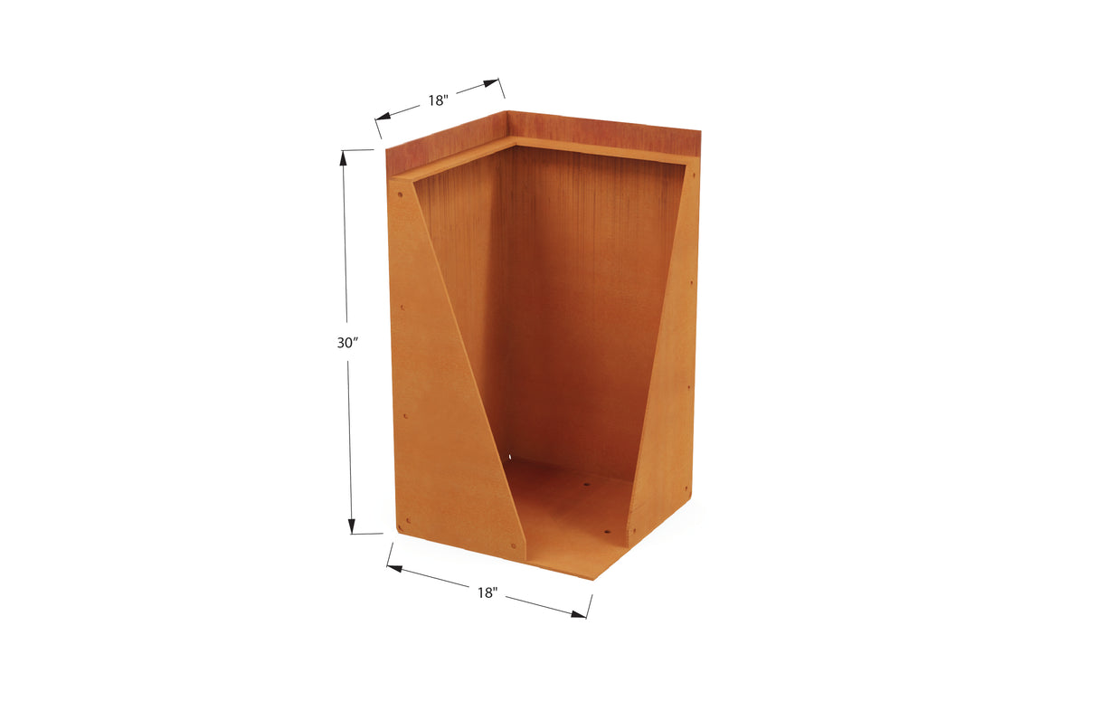Corten Steel Tall Corner Edging - 30" to 36" H