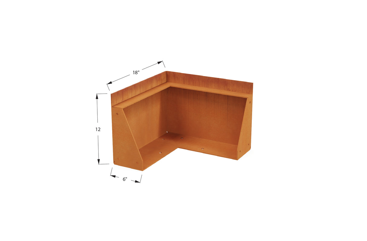 Corten Steel Tall Corner Edging - 12" to 24" H