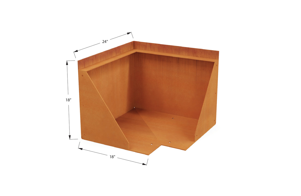 Corten Steel Tall Corner Edging - 12" to 24" H