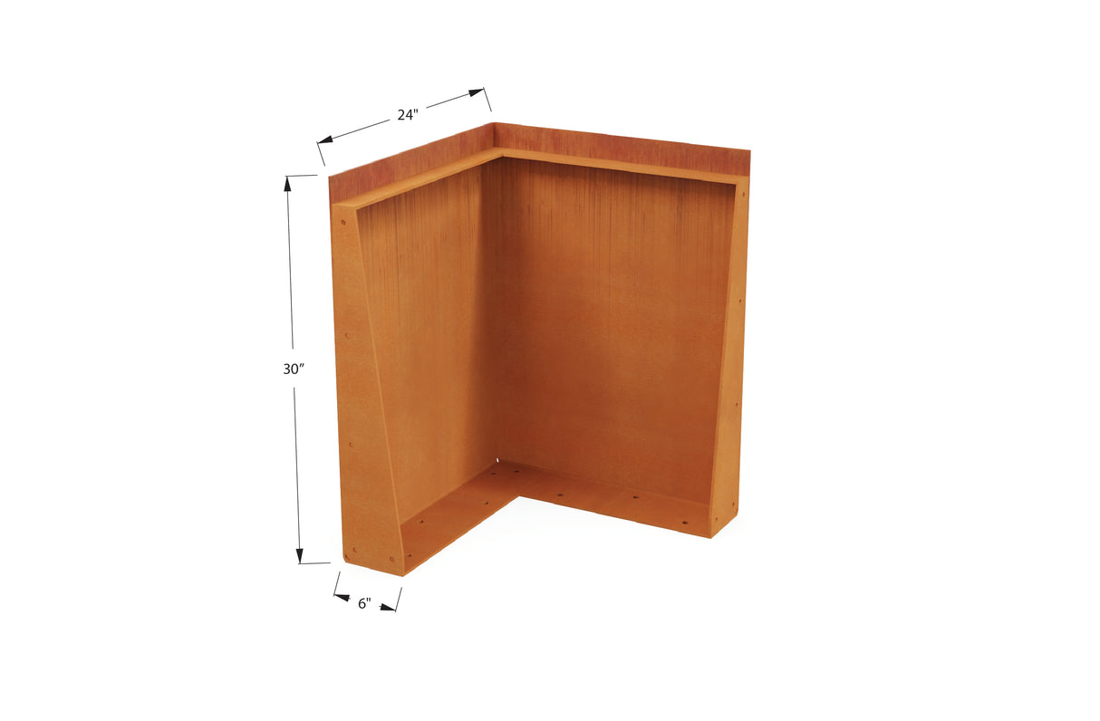 Corten Steel Tall Corner Edging - 30" to 36" H
