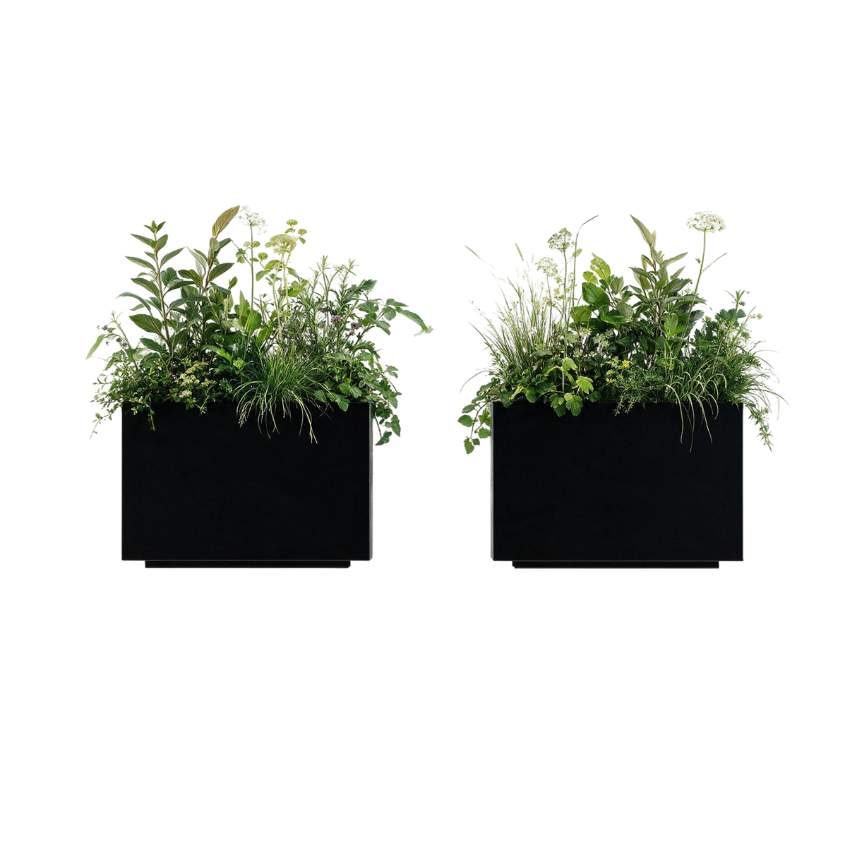 The Welcome Pair – Classic Aluminum Rectangular Planters (Set of 2)