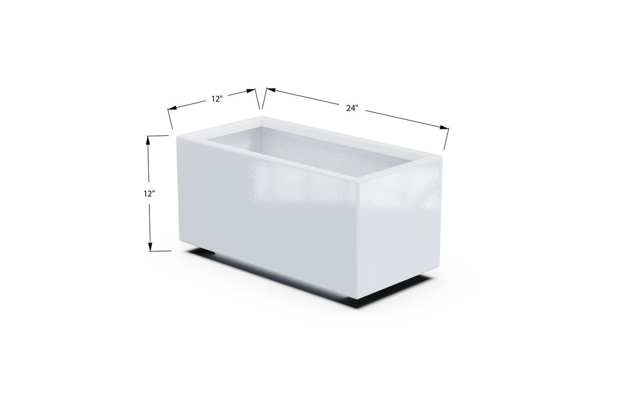 Aluminum Rectangular Outdoor or Indoor Planters - Plantercraft