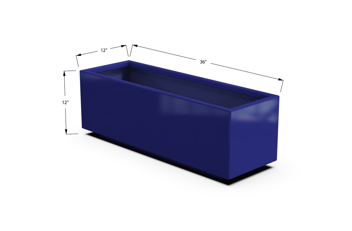 Aluminum Rectangular Planter – 12" to 20" H