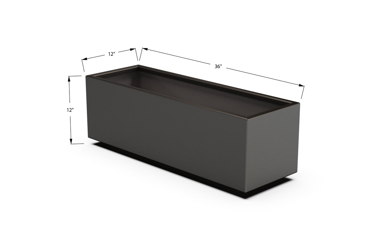 Aluminum Rectangular Planter – 12" to 20" H