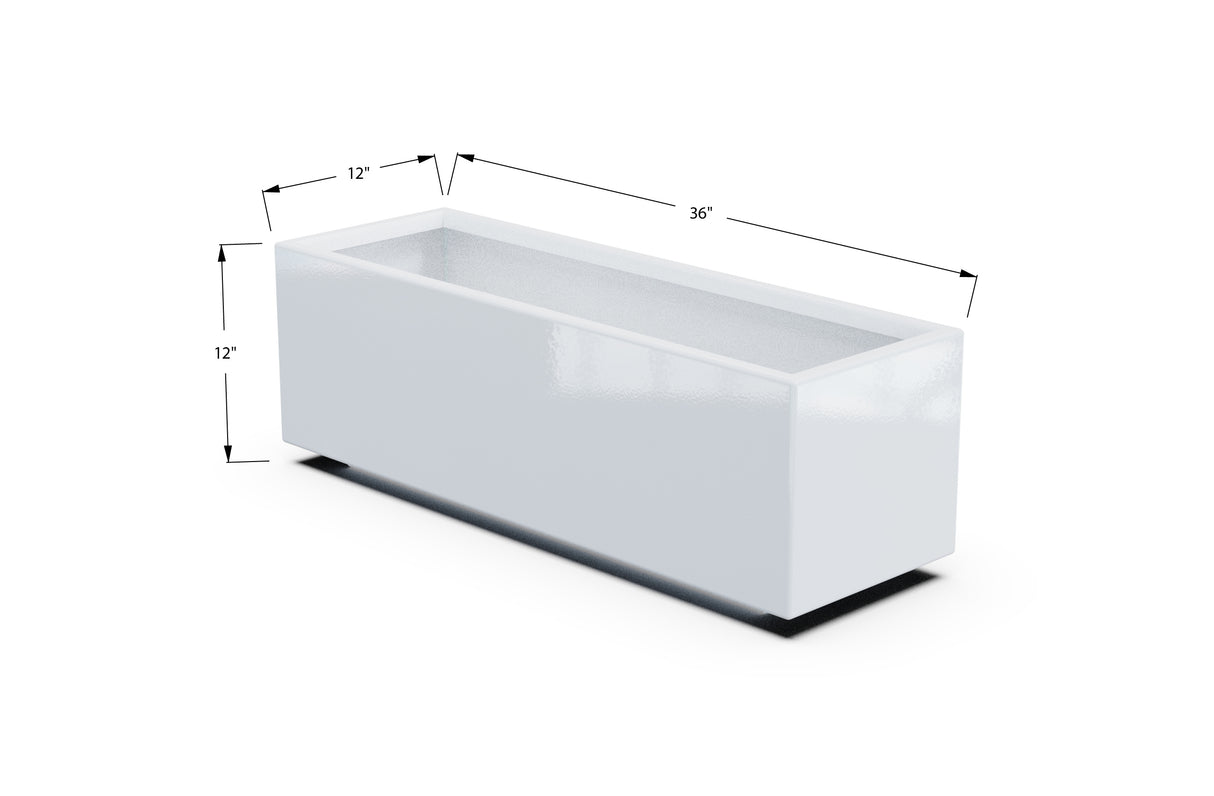 Aluminum Rectangular Planter – 12" to 20" H