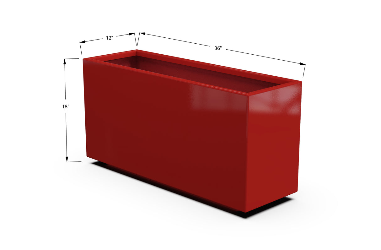 Aluminum Rectangular Planter – 12" to 20" H