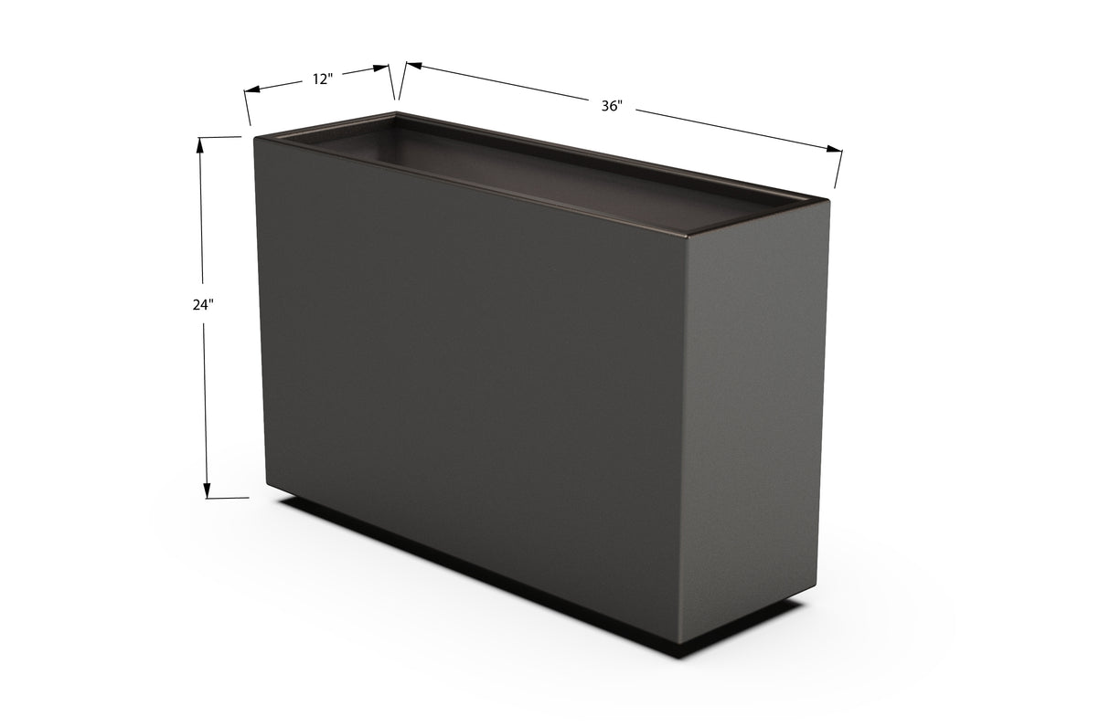 30% OFF Aluminum Rectangular Planter – 96" x 18" x 24"