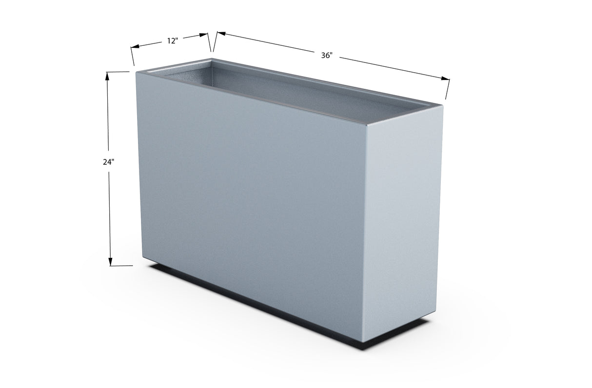 30% OFF Aluminum Rectangular Planter – 96" x 18" x 24"