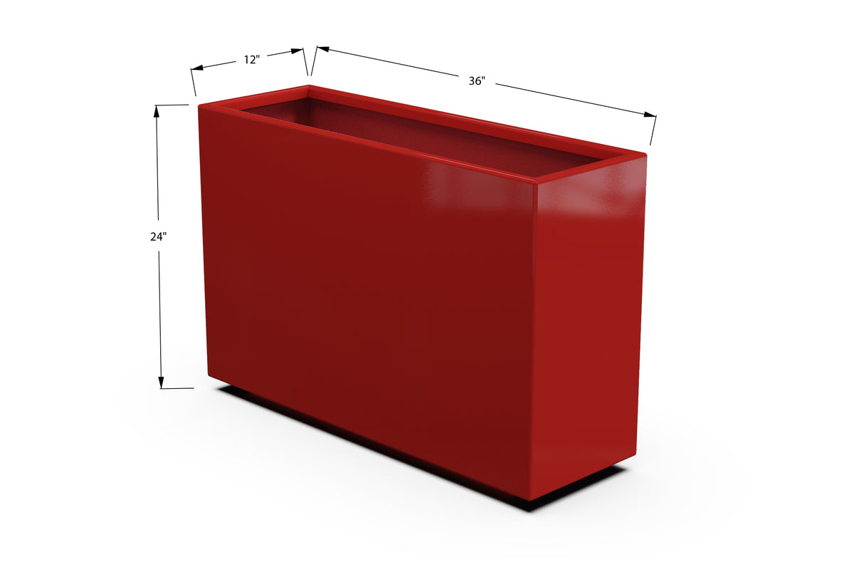 30% OFF Aluminum Rectangular Planter – 96" x 18" x 24"