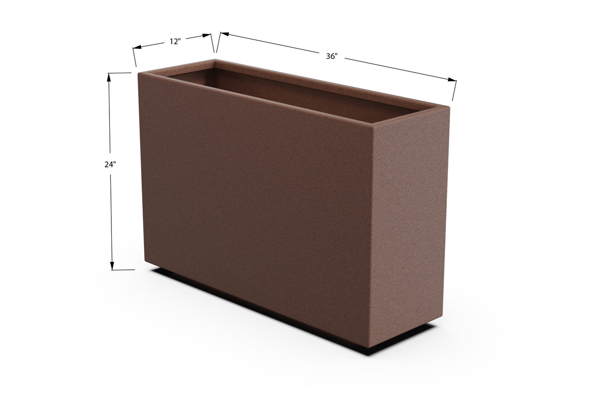 30% OFF Aluminum Rectangular Planter – 96" x 18" x 24"