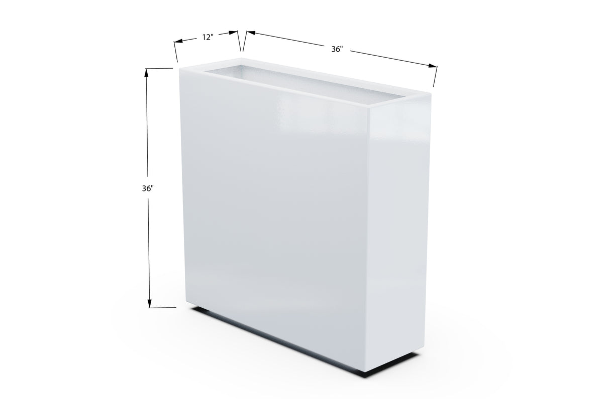Aluminum Rectangular Planter – 36" H
