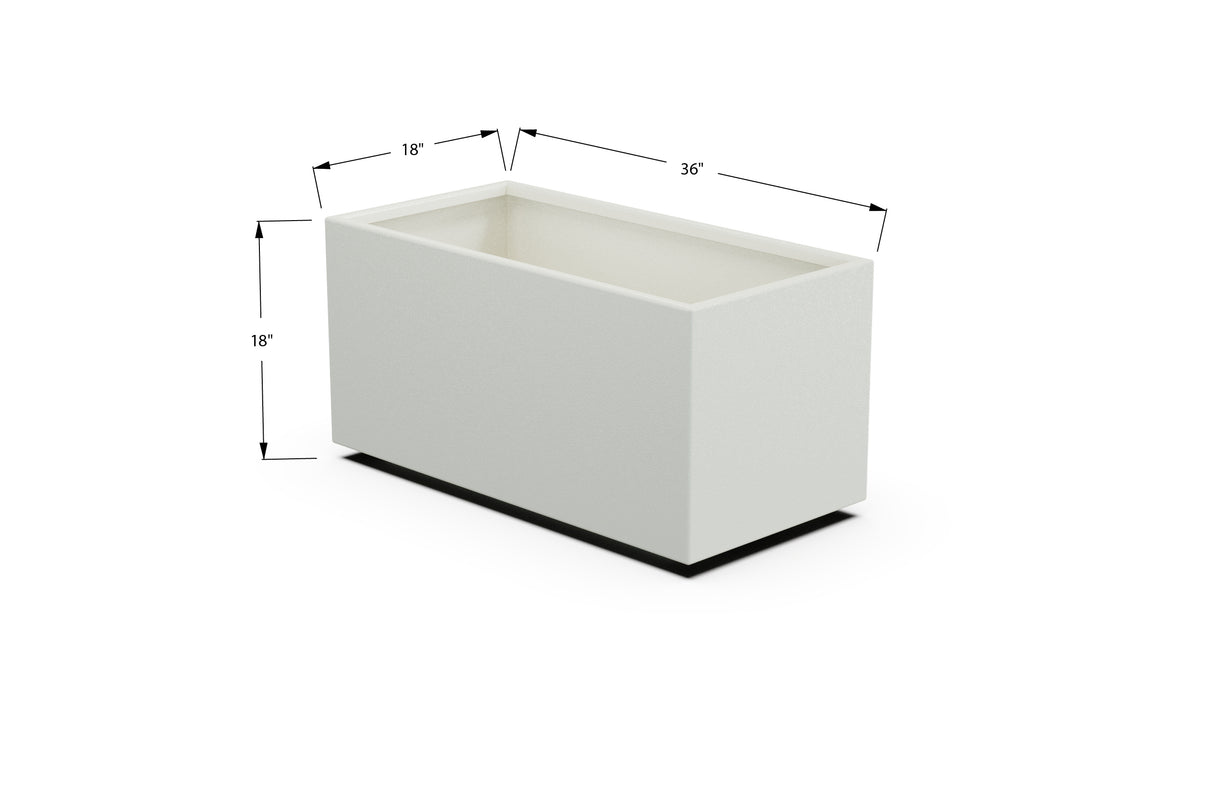 Aluminum Rectangular Planter – 12" to 20" H