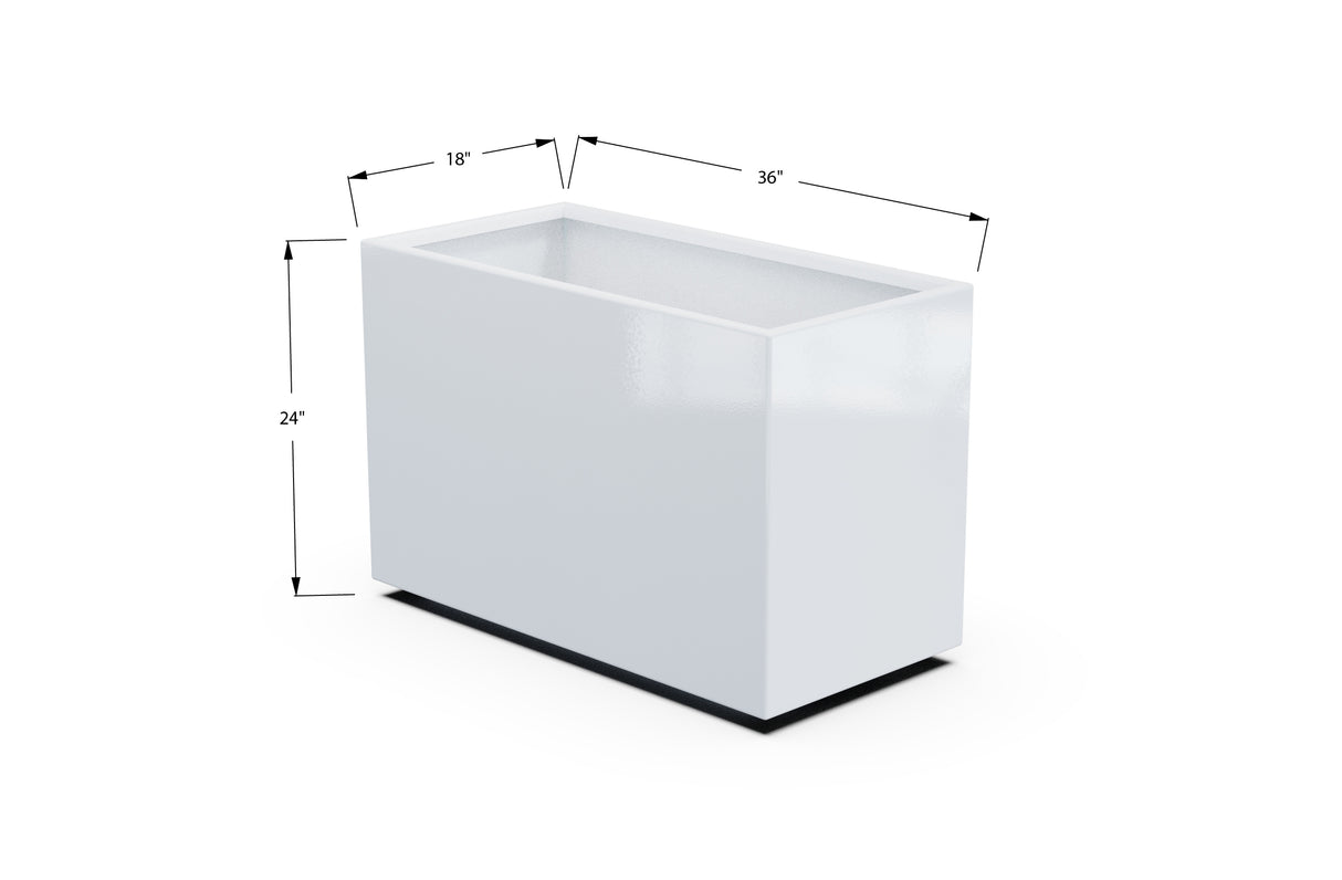 30% OFF Aluminum Rectangular Planter – 96" x 18" x 24"