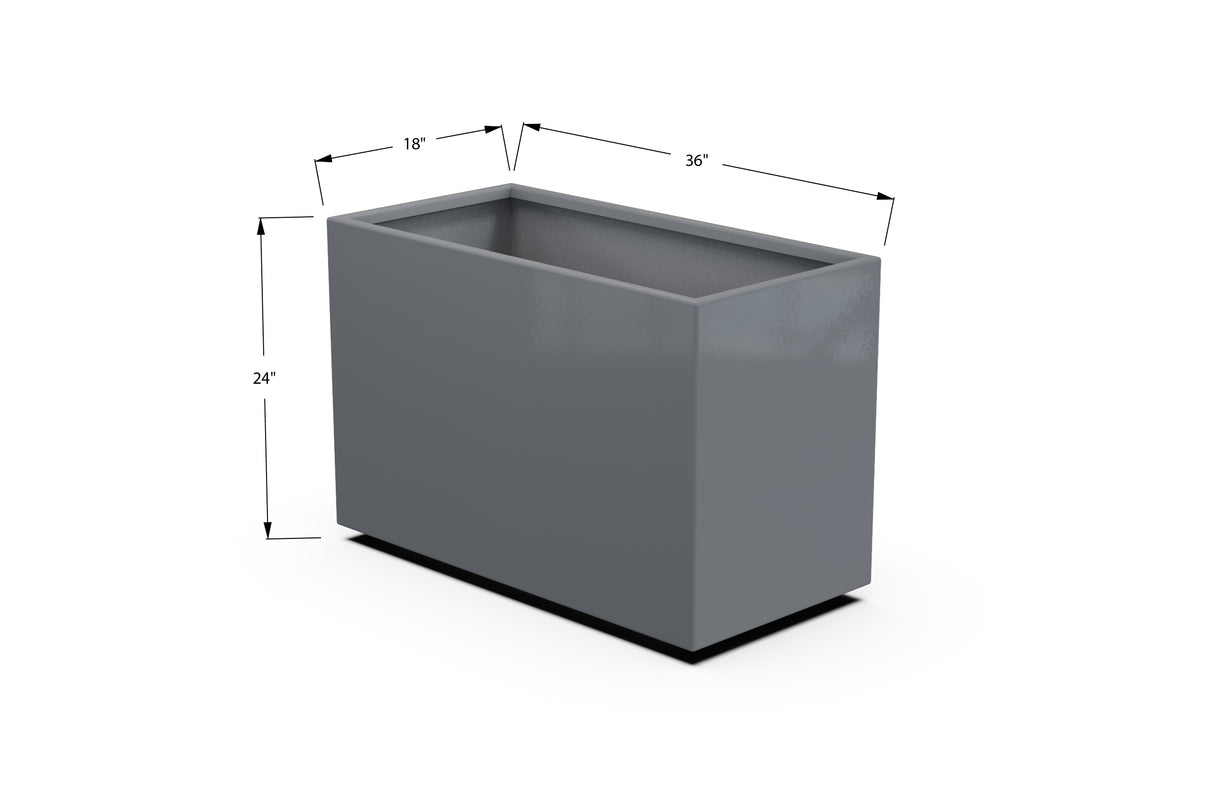 30% OFF Aluminum Rectangular Planter – 96" x 18" x 24"