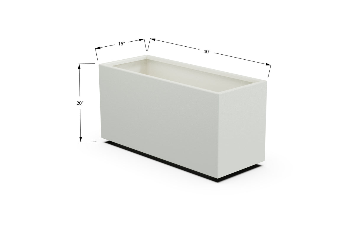 Aluminum Rectangular Planter – 12" to 20" H