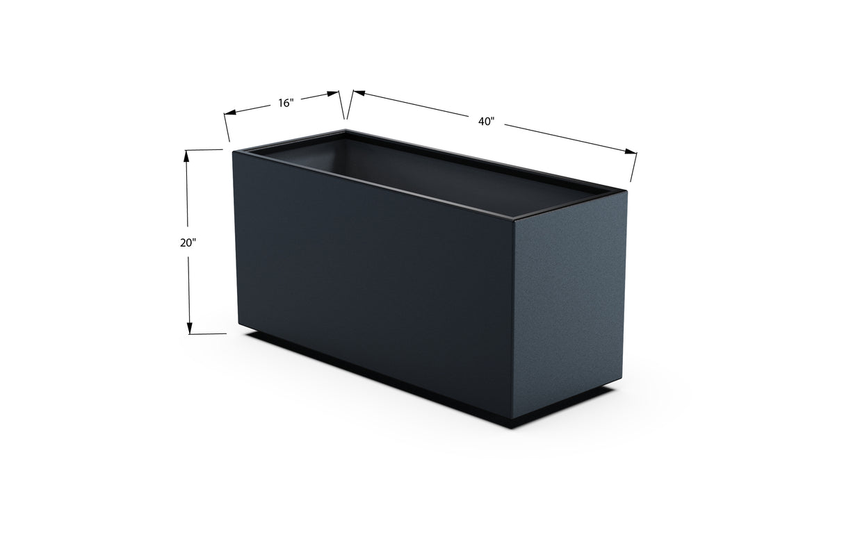 Aluminum Rectangular Planter – 12" to 20" H