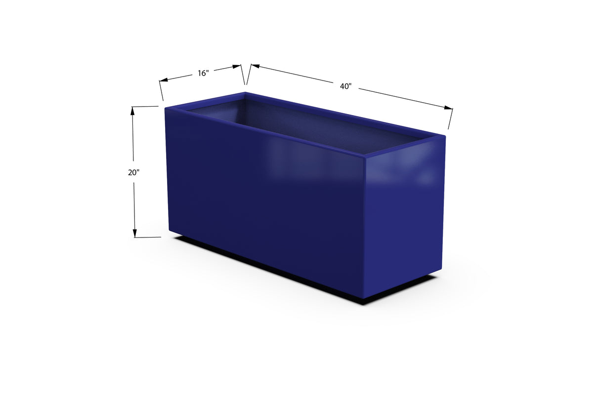 Aluminum Rectangular Planter – 12" to 20" H