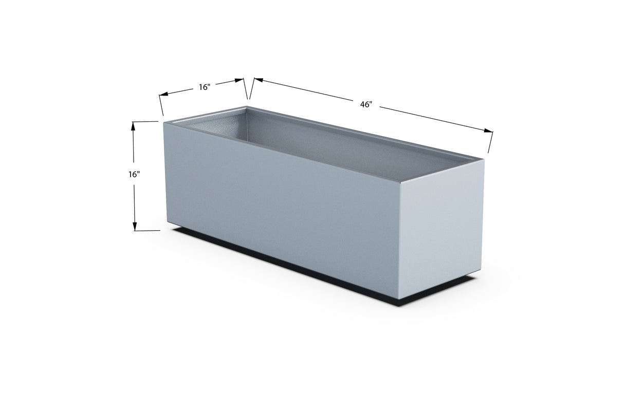 Aluminum Rectangular Planter – 12" to 20" H