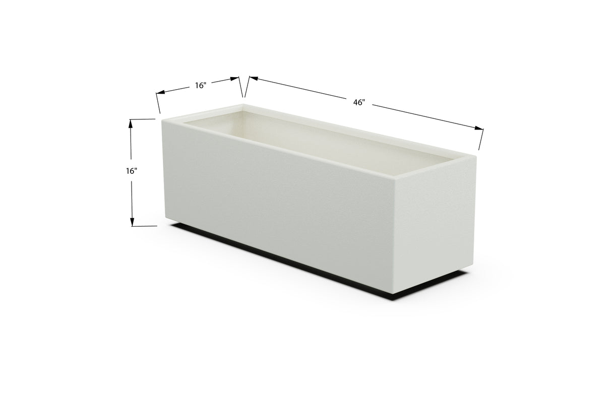 Aluminum Rectangular Planter – 12" to 20" H