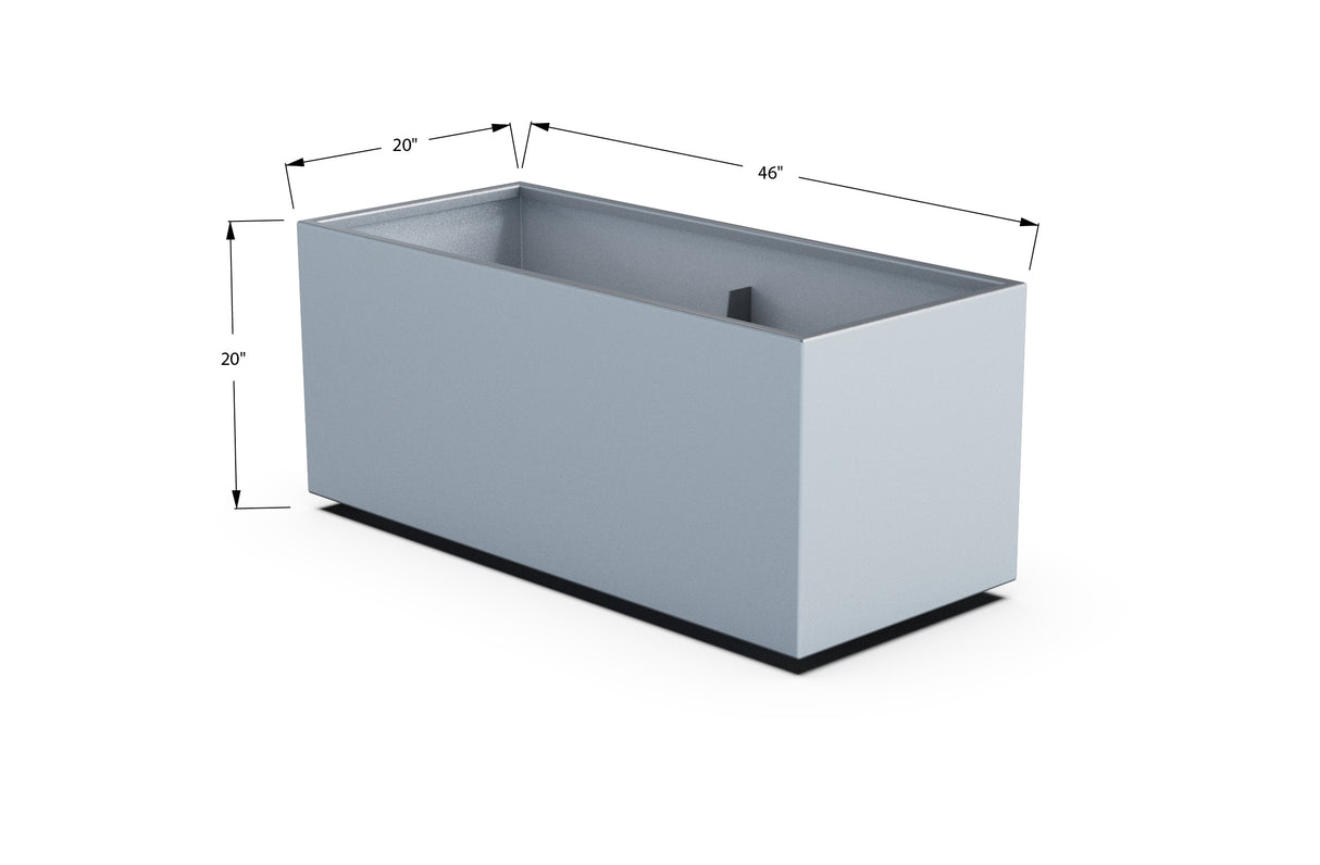 Aluminum Rectangular Planter – 12" to 20" H
