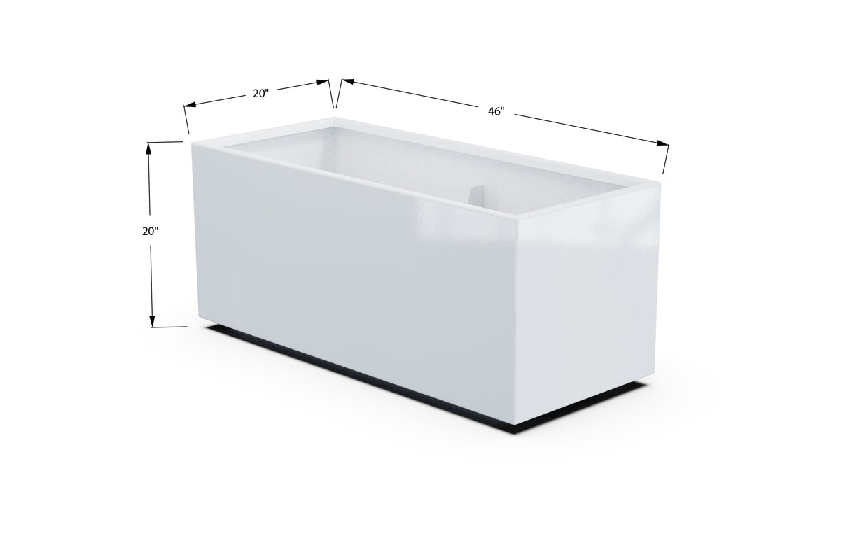 Aluminum Rectangular Planter – 12" to 20" H
