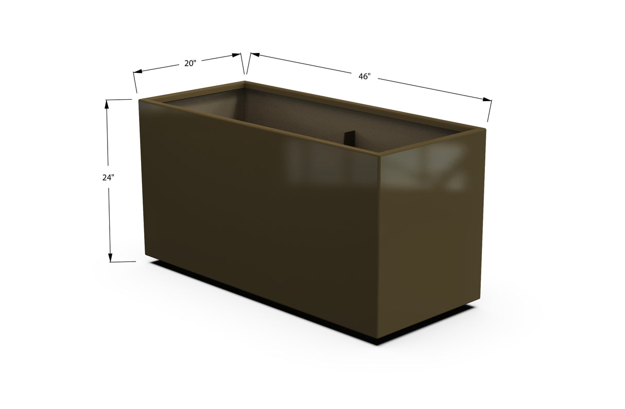30% OFF Aluminum Rectangular Planter – 96" x 18" x 24"