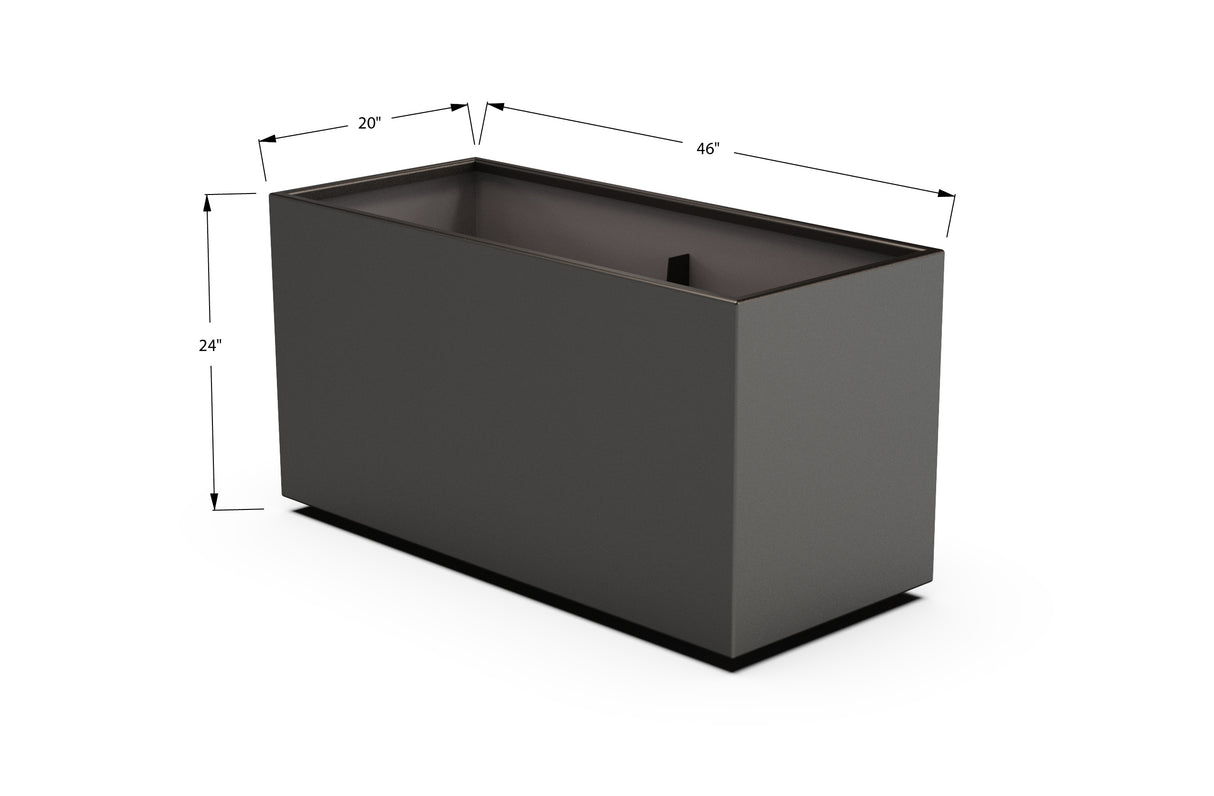 30% OFF Aluminum Rectangular Planter – 96" x 18" x 24"
