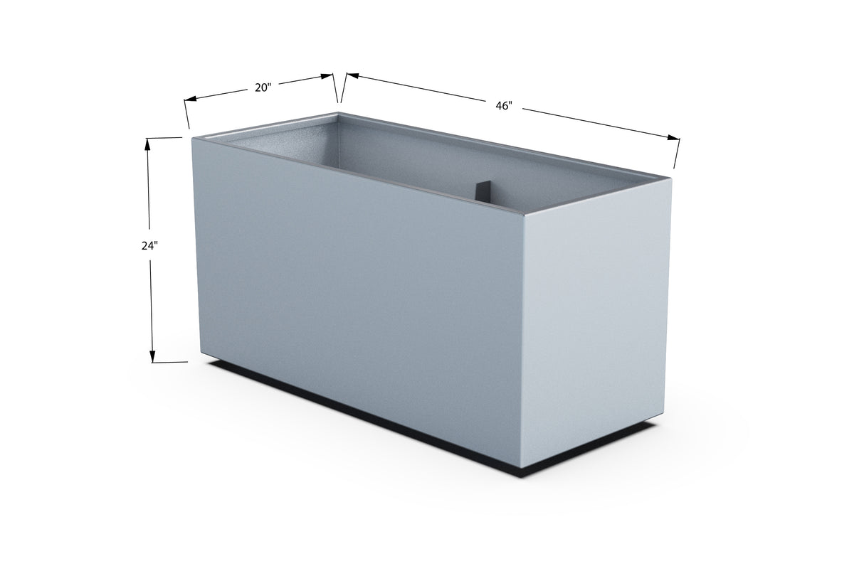 30% OFF Aluminum Rectangular Planter – 96" x 18" x 24"