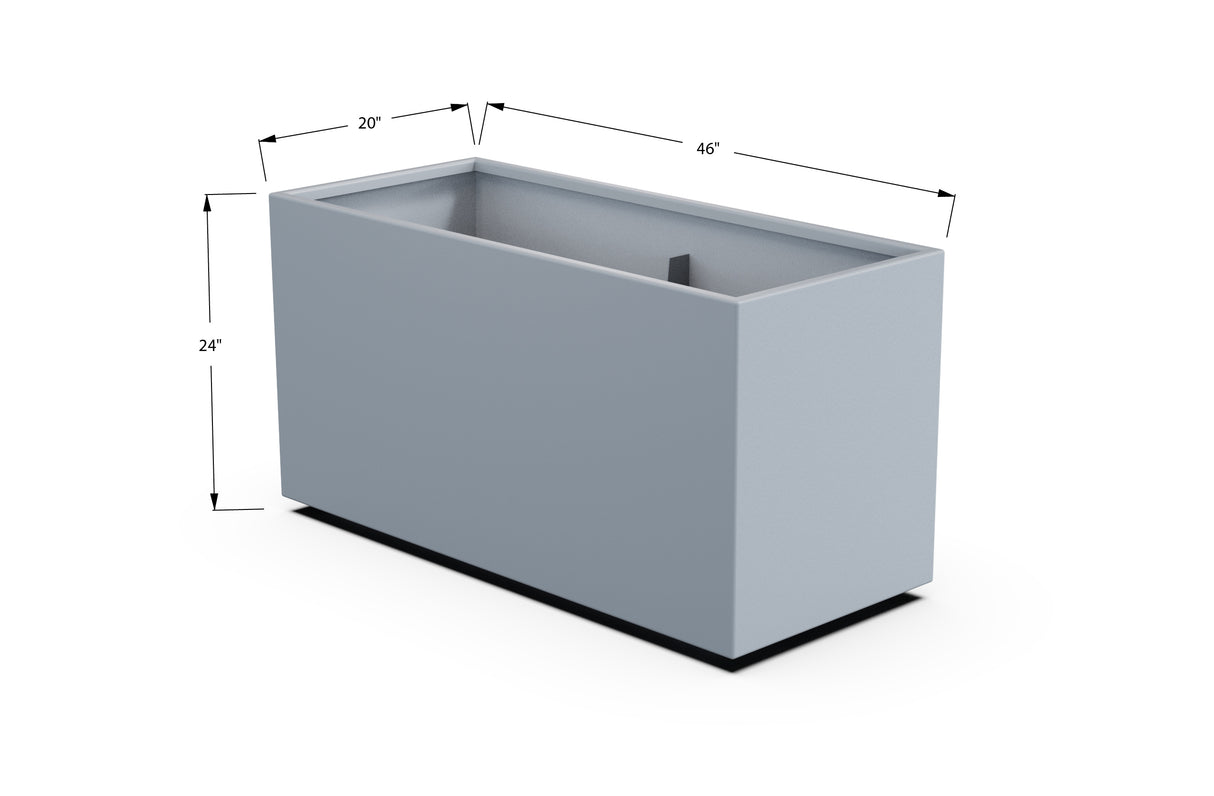 30% OFF Aluminum Rectangular Planter – 96" x 18" x 24"