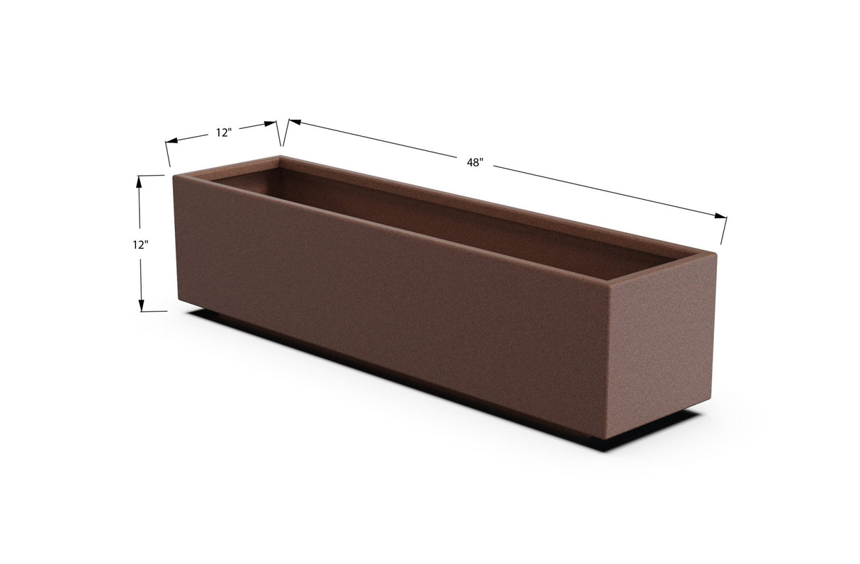 Aluminum Rectangular Outdoor or Indoor Planters - Plantercraft