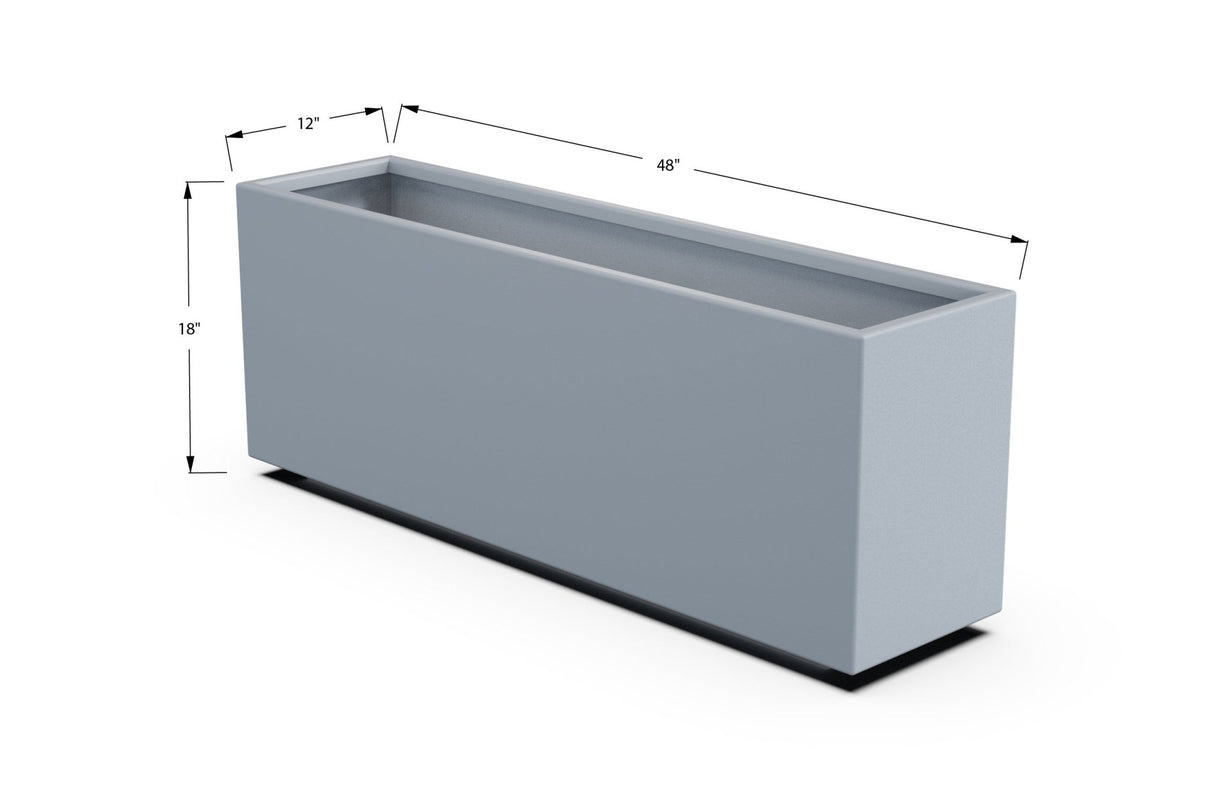 Aluminum Rectangular Outdoor or Indoor Planters - Plantercraft