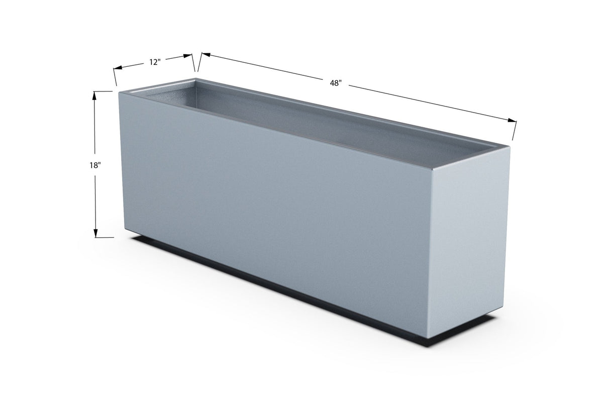 Aluminum Rectangular Outdoor or Indoor Planters - Plantercraft