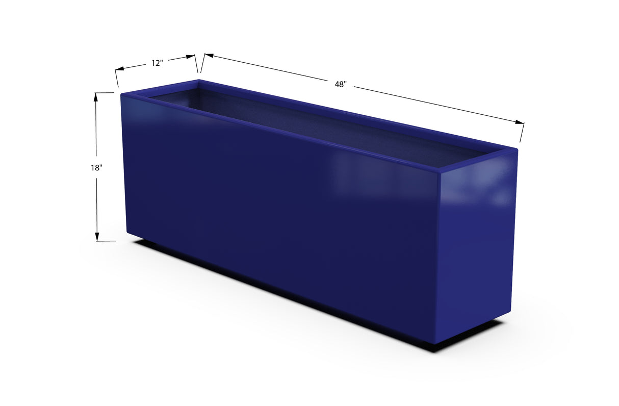 Aluminum Rectangular Planter – 12" to 20" H