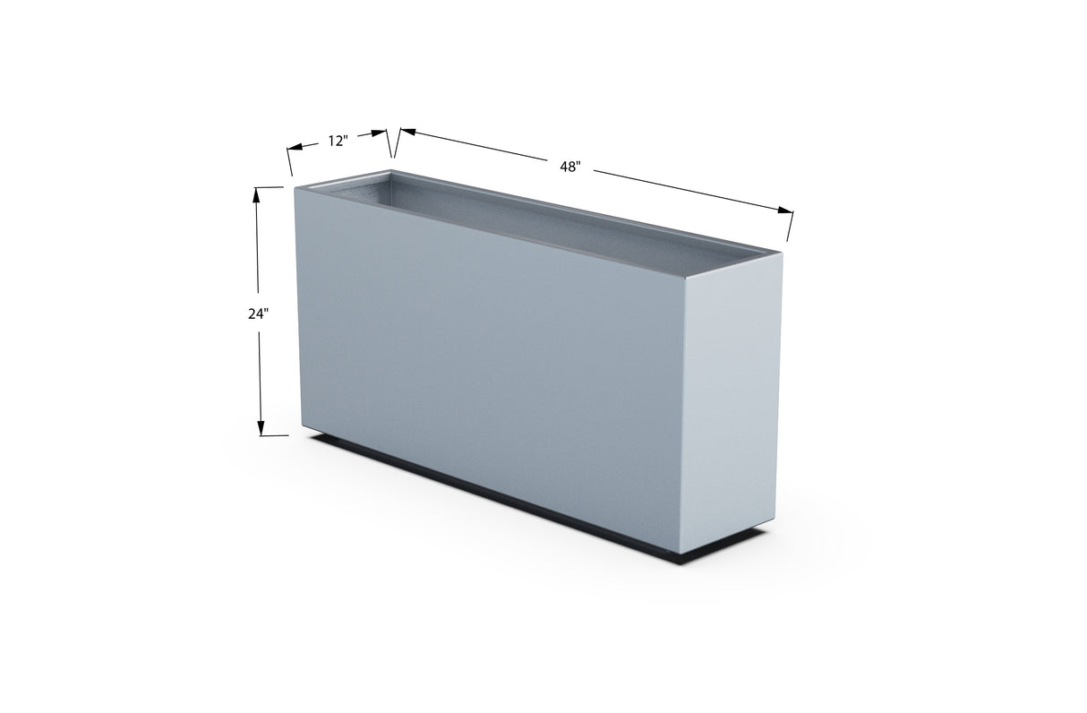 30% OFF Aluminum Rectangular Planter – 96" x 18" x 24"
