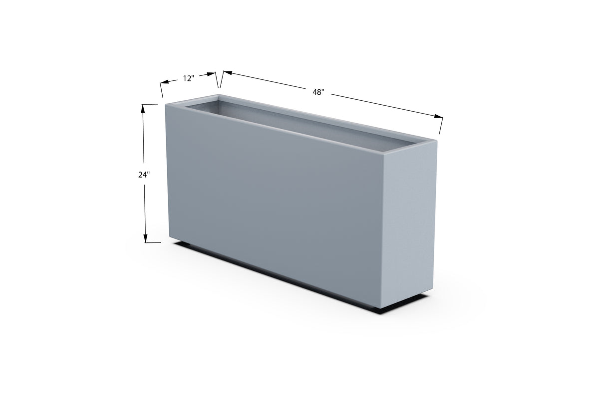 30% OFF Aluminum Rectangular Planter – 96" x 18" x 24"