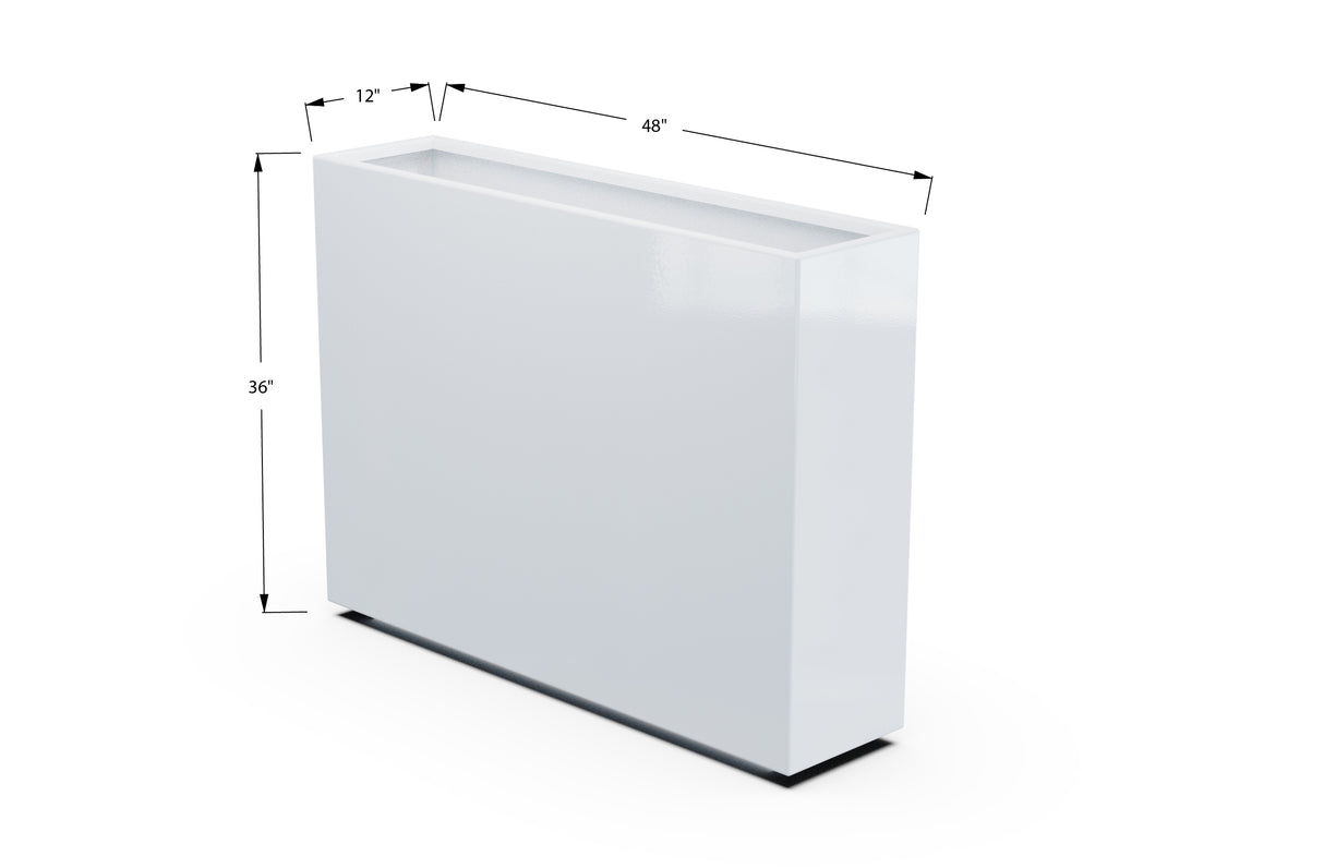 Aluminum Rectangular Planter – 36" H