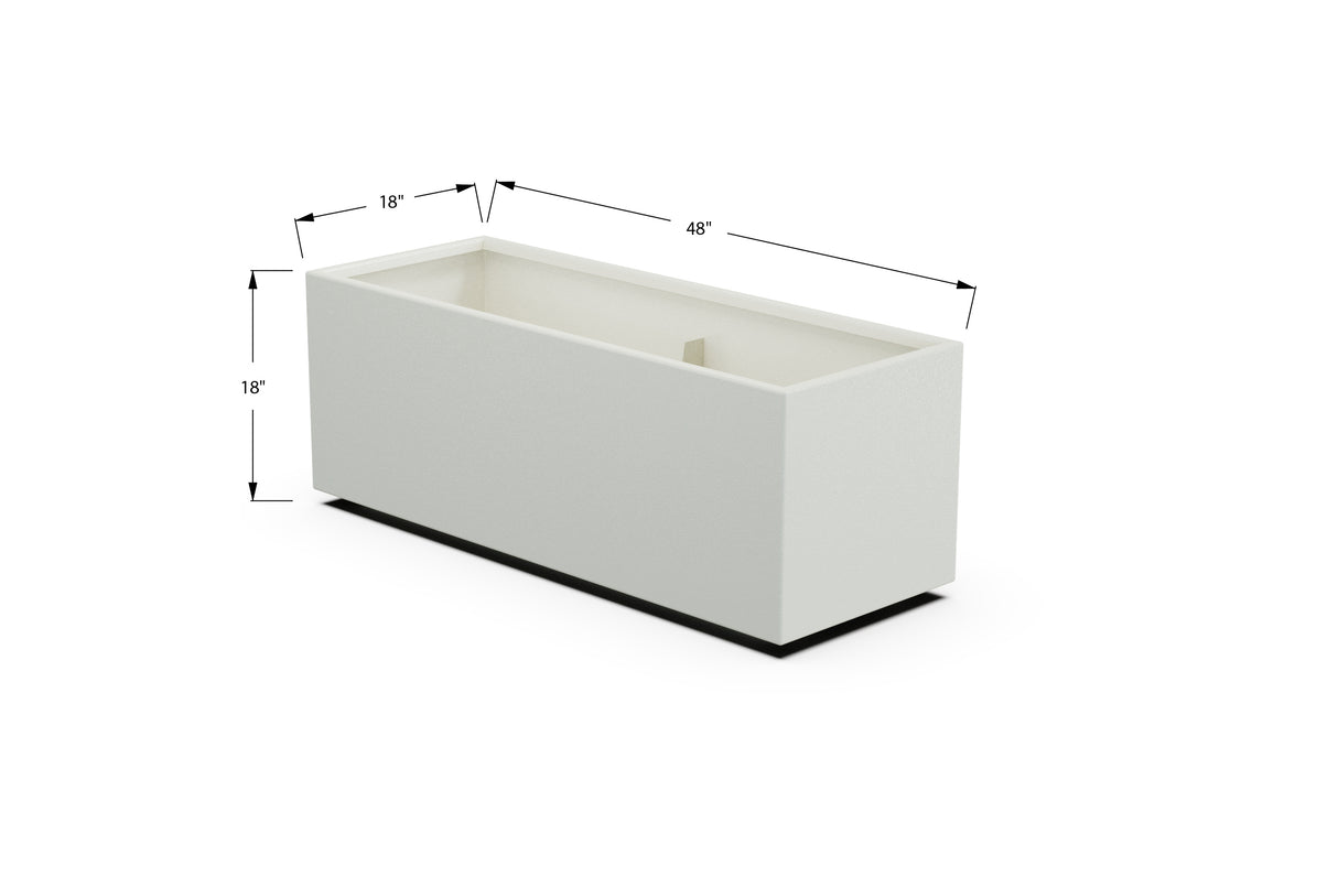 Aluminum Rectangular Planter – 12" to 20" H