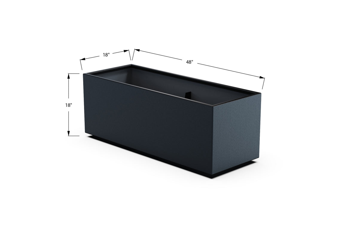 30% OFF Aluminum Rectangular Planter – 48" x 18" x 18"