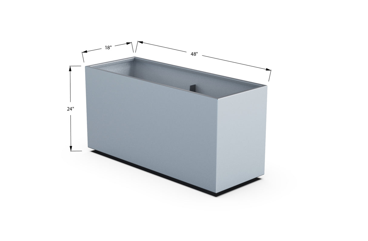 30% OFF Aluminum Rectangular Planter – 96" x 18" x 24"