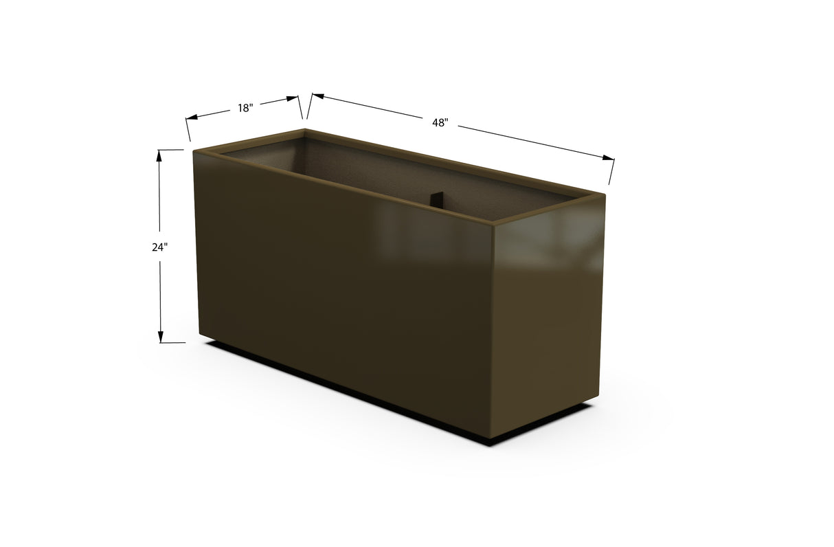 30% OFF Aluminum Rectangular Planter – 96" x 18" x 24"
