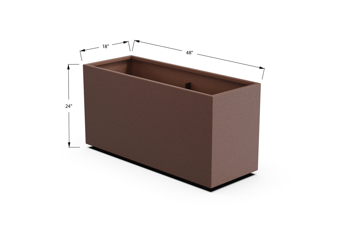 30% OFF Aluminum Rectangular Planter – 96" x 18" x 24"