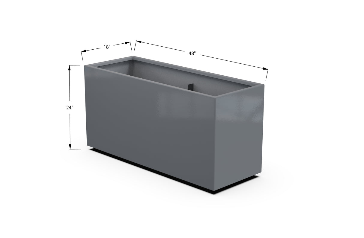30% OFF Aluminum Rectangular Planter – 96" x 18" x 24"