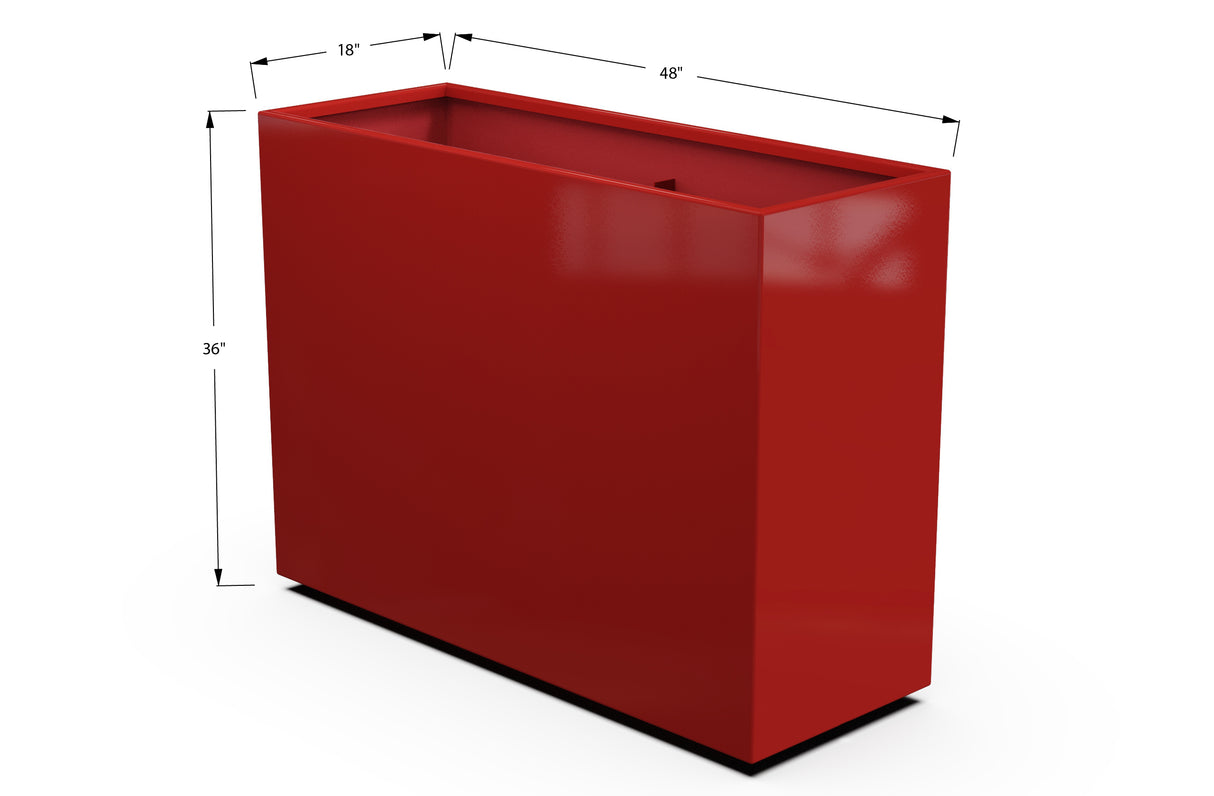 Aluminum Rectangular Planter – 36" H