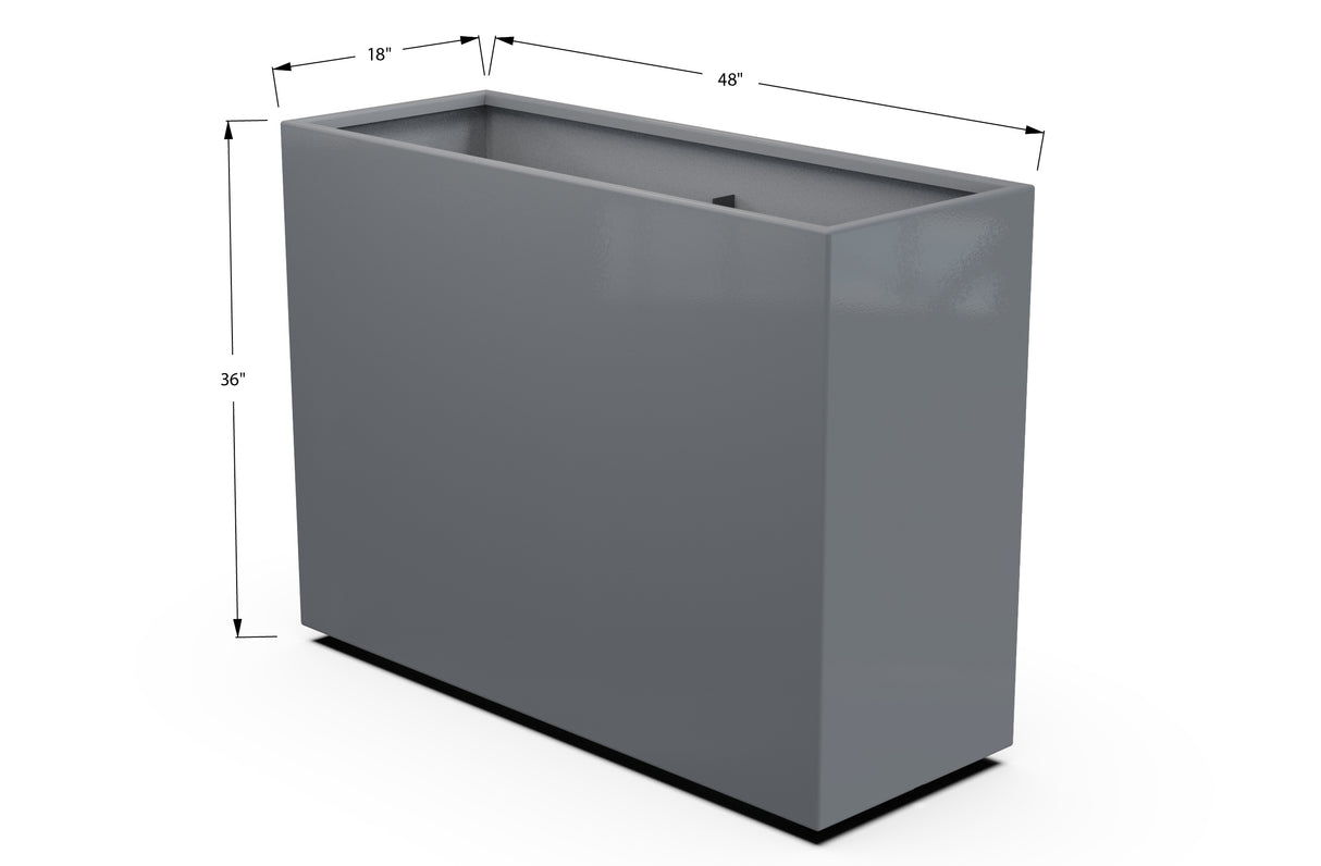 Aluminum Rectangular Planter – 36" H