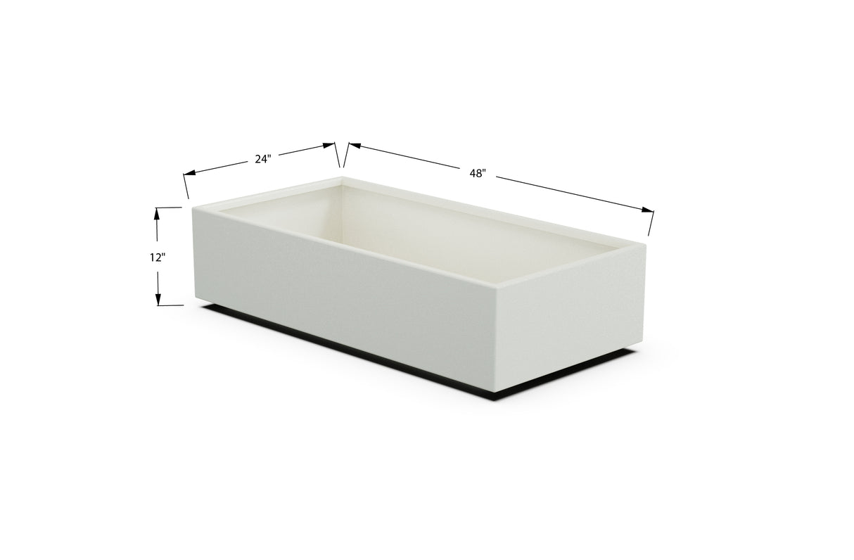 Aluminum Rectangular Planter – 12" to 20" H